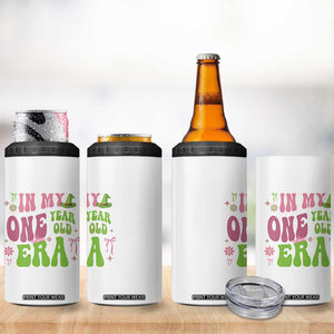 Baby Girl First Birthday Outfit 4 in 1 Can Cooler Tumbler In My One Year Old Era Witch Pink Green TS10 Print Your Wear