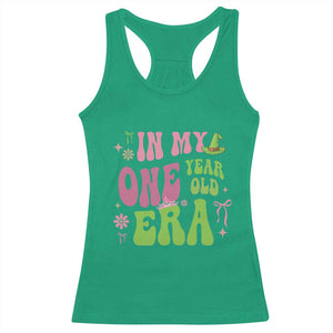 Baby Girl First Birthday Outfit Racerback Tank Top In My One Year Old Era Witch Pink Green TS10 Irish Green Print Your Wear