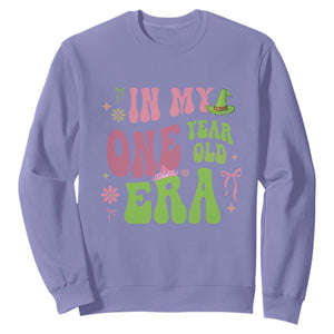 Baby Girl First Birthday Outfit Sweatshirt In My One Year Old Era Witch Pink Green TS10 Violet Print Your Wear