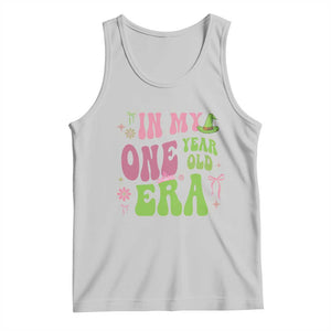 Baby Girl First Birthday Outfit Tank Top In My One Year Old Era Witch Pink Green TS10 Ash Print Your Wear
