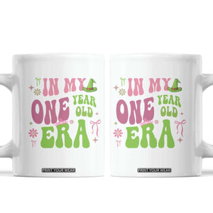 Baby Girl First Birthday Outfit Coffee Mug In My One Year Old Era Witch Pink Green TS10 White Print Your Wear