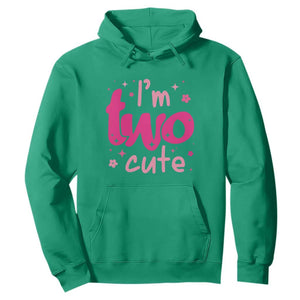 Two Birthday Girl Hoodie Pink 2nd Bday Im Two Cute TS10 Irish Green Print Your Wear