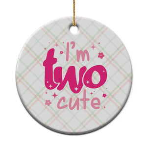 Two Birthday Girl Ceramic Ornament Pink 2nd Bday Im Two Cute TS10 1pc Christmas Plaid Print Your Wear