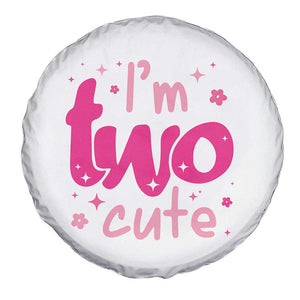 Two Birthday Girl Spare Tire Cover Pink 2nd Bday Im Two Cute TS10 Print Your Wear