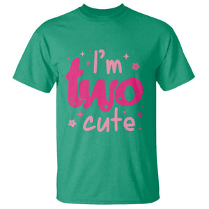 Two Birthday Girl T Shirt Pink 2nd Bday Im Two Cute TS10 Irish Green Print Your Wear