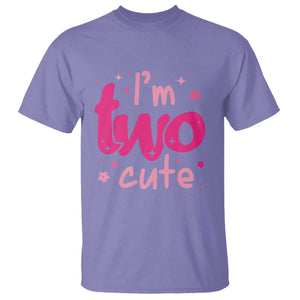 Two Birthday Girl T Shirt Pink 2nd Bday Im Two Cute TS10 Violet Print Your Wear