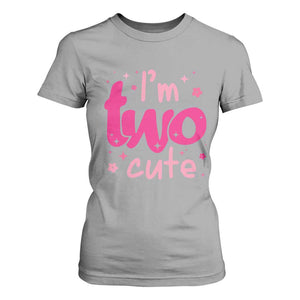 Two Birthday Girl T Shirt For Women Pink 2nd Bday Im Two Cute TS10 Sport Gray Print Your Wear