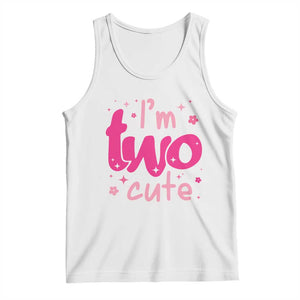 Two Birthday Girl Tank Top Pink 2nd Bday Im Two Cute TS10 White Print Your Wear