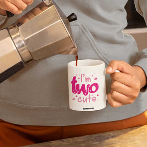 Two Birthday Girl Coffee Mug Pink 2nd Bday Im Two Cute TS10 Print Your Wear
