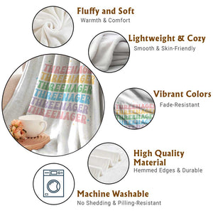 3rd Birthday Throw Blanket Toddler Threenager 3 Years Old Birthday Outfit TS10 Print Your Wear