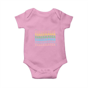 3rd Birthday Baby Onesie Toddler Threenager 3 Years Old Birthday Outfit TS10 Light Pink Print Your Wear