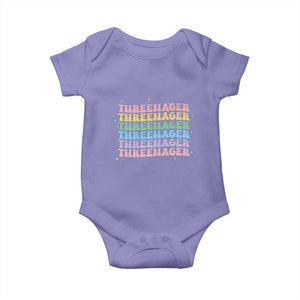 3rd Birthday Baby Onesie Toddler Threenager 3 Years Old Birthday Outfit TS10 Violet Print Your Wear