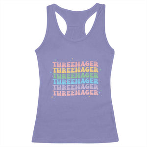 3rd Birthday Racerback Tank Top Toddler Threenager 3 Years Old Birthday Outfit TS10 Violet Print Your Wear