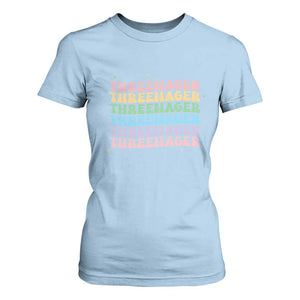 3rd Birthday T Shirt For Women Toddler Threenager 3 Years Old Birthday Outfit TS10 Light Blue Print Your Wear