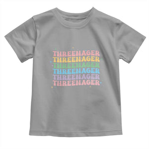 3rd Birthday Toddler T Shirt Toddler Threenager 3 Years Old Birthday Outfit TS10 Sport Gray Print Your Wear