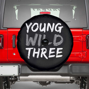Toddler 3rd Birthday Spare Tire Cover Young Wild And Three TS10 Black Print Your Wear