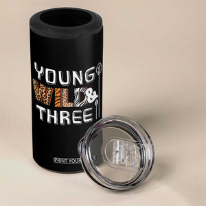 3rd Birthday 4 in 1 Can Cooler Tumbler Young Wild And Three Safari Zoo Party TS10 Print Your Wear