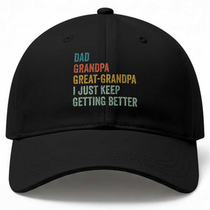 Funny Dad Great Grandpa Baseball Cap Retro Fathers Day TS10 Print Your Wear