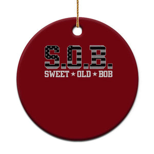Funny Bob Ceramic Ornament Fathers Day Dad Sweet Old Bob Retro USA Flag TS10 1pc Red Print Your Wear