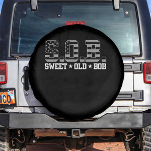 Funny Bob Spare Tire Cover Fathers Day Dad Sweet Old Bob Retro USA Flag TS10 No hole Black Print Your Wear