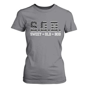 Funny Bob T Shirt For Women Fathers Day Dad Sweet Old Bob Retro USA Flag TS10 Charcoal Print Your Wear