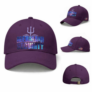 Mermaid Security Baseball Cap Funny Mermaid Family Squad TS10 Baseball Cap Universal Fit Purple Print Your Wear