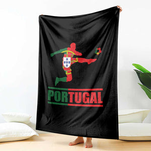 Portugal Soccer Throw Blanket Portuguese Flag Futebol Football Player TS10 Print Your Wear