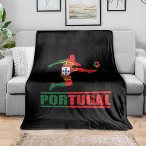 Portugal Soccer Throw Blanket Portuguese Flag Futebol Football Player TS10 Print Your Wear