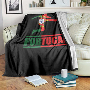 Portugal Soccer Throw Blanket Portuguese Flag Futebol Football Player TS10 Print Your Wear