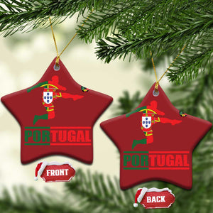 Portugal Soccer Christmas Ornament Portuguese Flag Futebol Football Player TS10 Star Red Print Your Wear