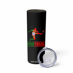Portugal Soccer Skinny Tumbler Portuguese Flag Futebol Football Player TS10 Print Your Wear