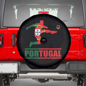 Portugal Soccer Spare Tire Cover Portuguese Flag Futebol Football Player TS10 Black Print Your Wear