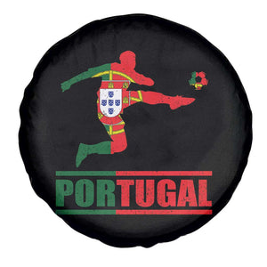Portugal Soccer Spare Tire Cover Portuguese Flag Futebol Football Player TS10 Print Your Wear