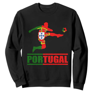 Portugal Soccer Sweatshirt Portuguese Flag Futebol Football Player TS10 Black Print Your Wear