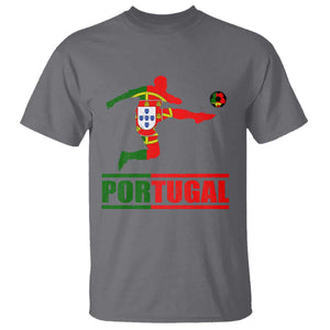 Portugal Soccer T Shirt Portuguese Flag Futebol Football Player TS10 Charcoal Print Your Wear