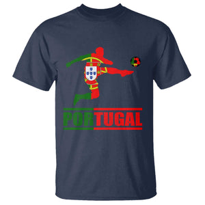 Portugal Soccer T Shirt Portuguese Flag Futebol Football Player TS10 Navy Print Your Wear