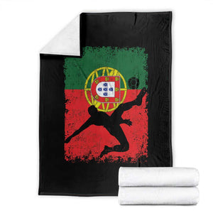 Portugal Soccer Throw Blanket Portuguese Flag Futebol Football Fan TS10 Black Print Your Wear