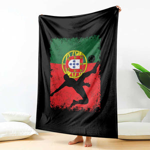 Portugal Soccer Throw Blanket Portuguese Flag Futebol Football Fan TS10 Print Your Wear