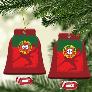 Portugal Soccer Christmas Ornament Portuguese Flag Futebol Football Fan TS10 Bell Flake Red Print Your Wear