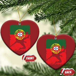 Portugal Soccer Christmas Ornament Portuguese Flag Futebol Football Fan TS10 Heart Red Print Your Wear
