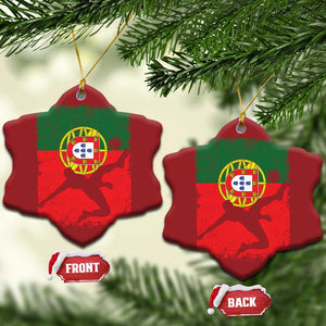 Portugal Soccer Christmas Ornament Portuguese Flag Futebol Football Fan TS10 Snow Flake Red Print Your Wear