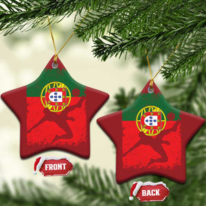 Portugal Soccer Christmas Ornament Portuguese Flag Futebol Football Fan TS10 Star Red Print Your Wear