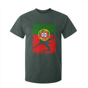 Portugal Soccer T Shirt For Kid Portuguese Flag Futebol Football Fan TS10 Dark Forest Green Print Your Wear