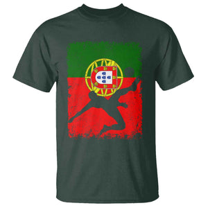 Portugal Soccer T Shirt Portuguese Flag Futebol Football Fan TS10 Dark Forest Green Print Your Wear