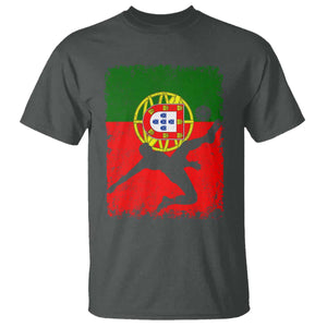 Portugal Soccer T Shirt Portuguese Flag Futebol Football Fan TS10 Dark Heather Print Your Wear