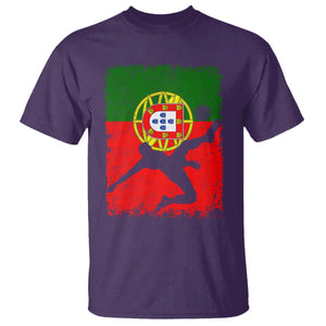 Portugal Soccer T Shirt Portuguese Flag Futebol Football Fan TS10 Purple Print Your Wear
