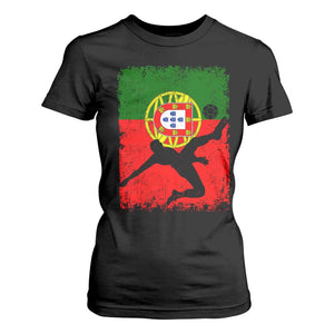 Portugal Soccer T Shirt For Women Portuguese Flag Futebol Football Fan TS10 Black Print Your Wear