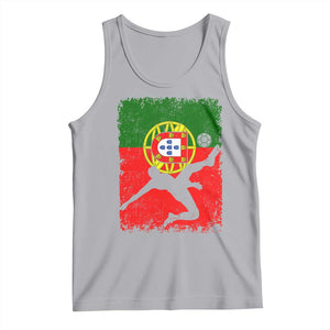 Portugal Soccer Tank Top Portuguese Flag Futebol Football Fan TS10 Athletic Heather Print Your Wear