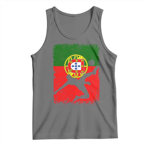 Portugal Soccer Tank Top Portuguese Flag Futebol Football Fan TS10 Black Heather Print Your Wear