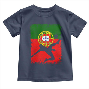 Portugal Soccer Toddler T Shirt Portuguese Flag Futebol Football Fan TS10 Navy Print Your Wear